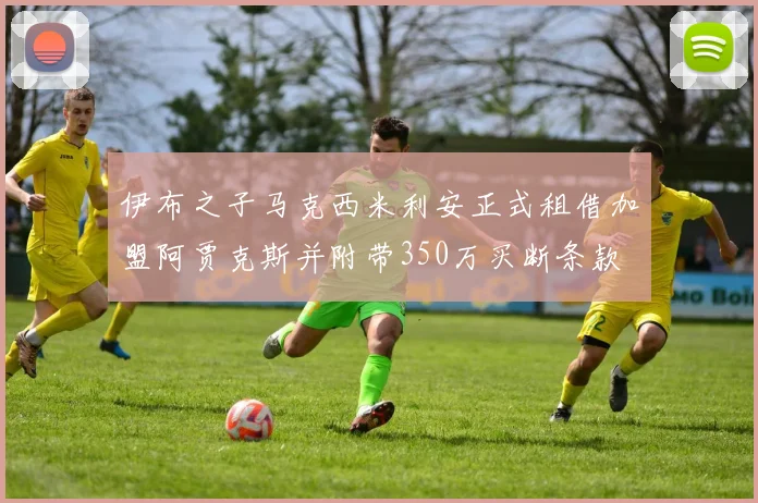 伊布之子马克西米利安正式租借加盟阿贾克斯并附带350万买断条款
